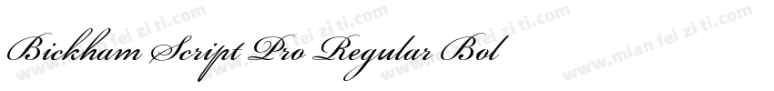 Bickham Script Pro Regular Bold字体转换